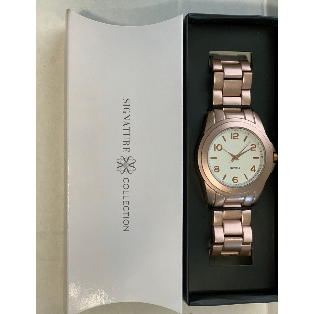 Metallic Hues Matte Watch - Rose Goldtone